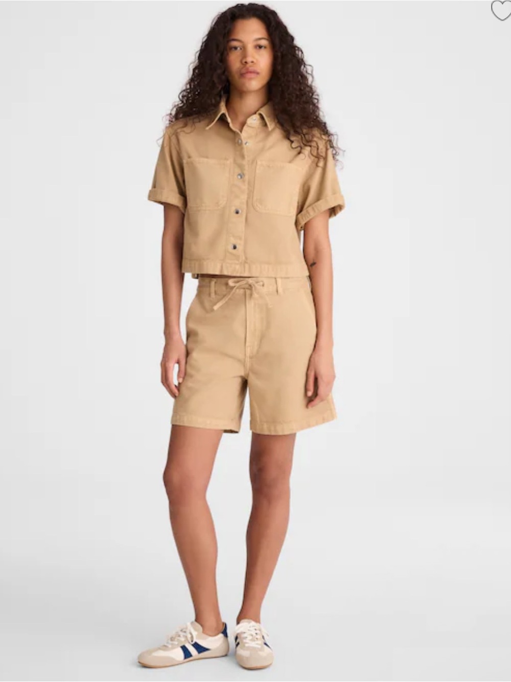 NWT Madewell The Drawstring Short in Airy Denim